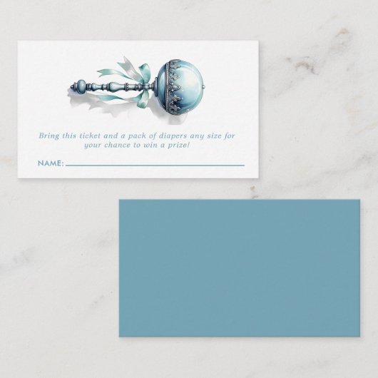 ブルーベビーラトルボーイダイパーくじチケットカード エンクロージャーカード (正面/裏面)