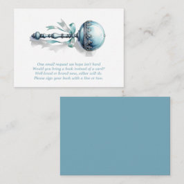 ブルーベビーラトル少年ブックベビーリクエストカード エンクロージャーカード