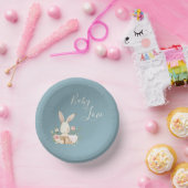 ブルーベビーラブスクリプトベビーシャワー紙ボウル ペーパーボウル (パーティー)