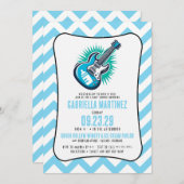 ブルーベビーロックベビーシャワー 招待状 (正面/裏面)