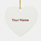 ブルーベビー乳母車ハートカスタムオーナメント セラミックオーナメント (裏面)