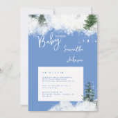 ブルーベビー冷たい屋外ベビーシャワー招待状 招待状 (正面)
