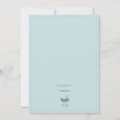 ブルーベビー台車ベビーシャワー招待状 招待状 (裏面)