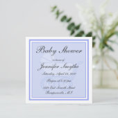 ブルーベビー台車ベビーシャワー招待状 招待状 (スタンド正面)