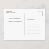 ブルーベビー恐竜レインボーカワイベビーシャワー インビテーションポストカード (裏面)