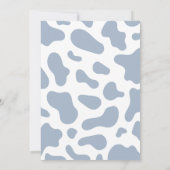 ブルーベビー物干しリトルカウボーイベビーシャワー 招待状 (裏面)