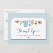 ブルーベビー物干し |ありがとうございます ポストカード (正面/裏面)