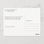 ブルーベビー物干し |ありがとうございます ポストカード (裏面)