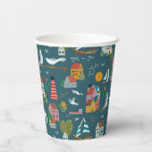 ブルーベビー航海のシャワーパーティー 紙コップ (裏面)