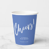 ブルーベビー航海のシャワー紙カップ 紙コップ (裏面)