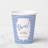 ブルーベビー航海のシャワー紙カップ 紙コップ (正面)