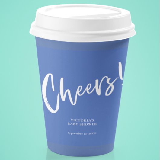 ブルーベビー航海のシャワー紙カップ 紙コップ