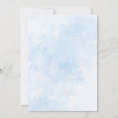 ブルーベビー象ベビーシャワー招待状 招待状 (裏面)