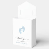 ブルーベビー足ベビーシャワーウェルカム男の赤ちゃん フェイバーボックス (オープン)