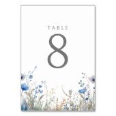 ブルーベビー開花フローラワイルドフラワーベビーシャワー テーブルナンバー (正面)