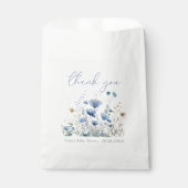 ブルーベビー開花フローラワイルドフラワーベビーシャワー フェイバーバッグ (正面)