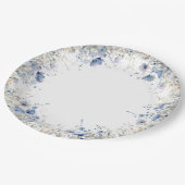 ブルーベビー開花フローラワイルドフラワーベビーシャワー ペーパープレート (アングル)