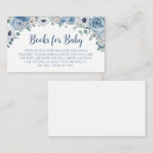 ブルーベビー開花ベビーシャワーブックベビー エンクロージャーカード (正面/裏面)