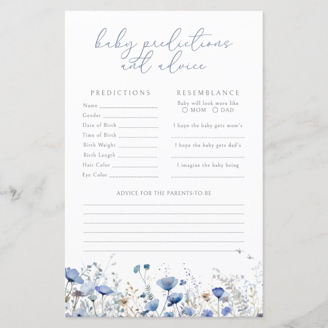 ブルーベビー開花ベビー予測/アドバイスゲーム (正面)