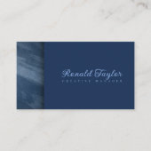 ブルーベモダンルベットのテクスチャ名刺 名刺 (正面)