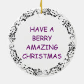 ブルーベリおもしろいーパンケーキプンクリスマス セラミックオーナメント (裏面)