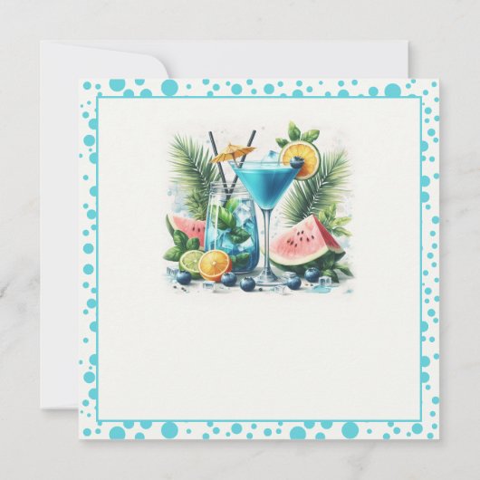 ブルーベリエレガントーブランチ30th誕生日お祝い サンキューカード (裏面)