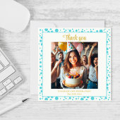 ブルーベリエレガントーブランチ30th誕生日お祝い サンキューカード