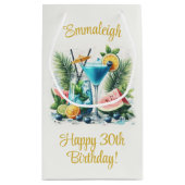 ブルーベリエレガントーブランチ30th誕生日お祝い スモールペーパーバッグ (裏面)