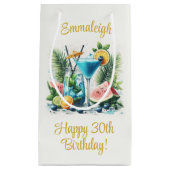 ブルーベリエレガントーブランチ30th誕生日お祝い スモールペーパーバッグ (正面)