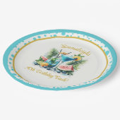 ブルーベリエレガントーブランチ30th誕生日お祝い ペーパープレート (アングル)