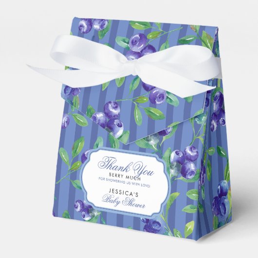 ブルーベリエレガントーベリースイートベビーシャワー フェイバーボックス (正面サイド)