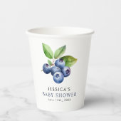 ブルーベリエレガントー赤ちゃんシャワー 紙コップ (正面)