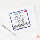 ブルーベリオーガニックージムジャムホームメイドキャニング スクエアシール (封筒)