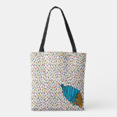 ブルーベリカラフルーアイスクリームコーンicececreamlicioS トートバッグ (裏面)