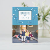 ブルーベリモダンーホリデーフォトカード 招待状 (スタンド正面)