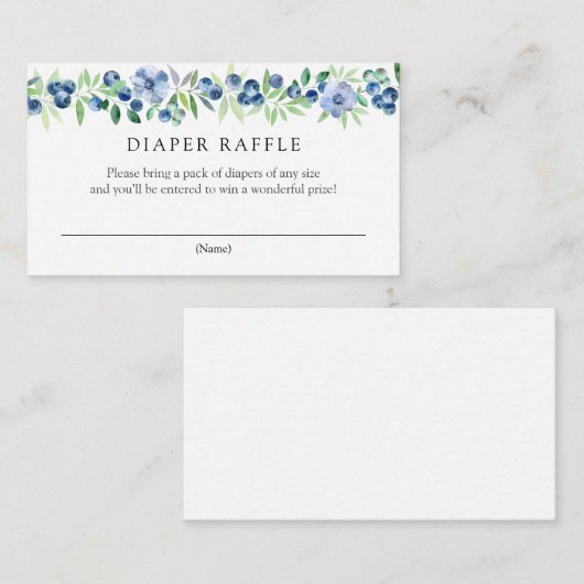 ブルーベリーおむつラッフルエンクロージャカード エンクロージャーカード (正面/裏面)