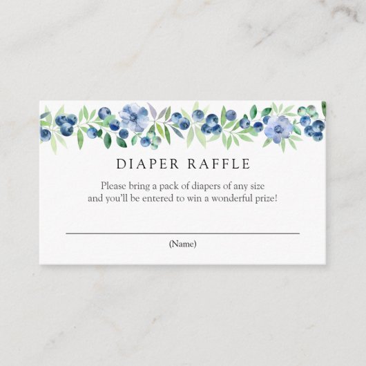 ブルーベリーおむつラッフルエンクロージャカード エンクロージャーカード (正面)