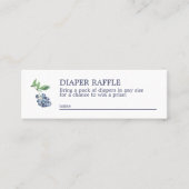 ブルーベリーおむつラッフルミニエンクロージャカード スキニー名刺 (正面)