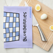 ブルーベリーおもしろいマンガアートブルーベリーキッチン キッチンタオル (四つ折り)
