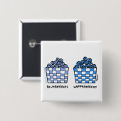 ブルーベリーおもしろいマンガブルーベリーラバーボタン 缶バッジ (正面&裏面)