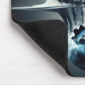 ブルーベリーが水に突き落ちる マウスパッド (コーナー)