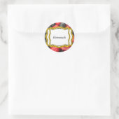 ブルーベリーとさくらんぼフルーツジャレーベル ラウンドシール (バッグ)