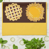 ブルーベリーとカボチャのパイズキッチンタオル キッチンタオル (折り畳み)