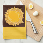 ブルーベリーとカボチャのパイズキッチンタオル キッチンタオル (四つ折り)