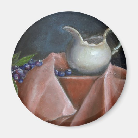 ブルーベリーとクリームクロップ マグネット (正面)