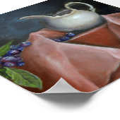 ブルーベリーとクリームピッチャーのポスター ポスター (角)