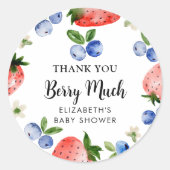 ブルーベリーとストロベリーサンキュー ラウンドシール (正面)