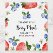 ブルーベリーとストロベリーサンキュー ワインラベル (シングルラベル)