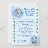 ブルーベリーとノームのベビーシャワー招待状 招待状 (正面)