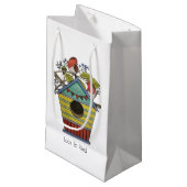 ブルーベリーとバードハウスを備えたロビンズ スモールペーパーバッグ (正面アングル)